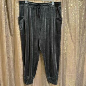 Aerie OFFLINE Gray Velour After Party Cozy Lounge Jogger Pants XXL